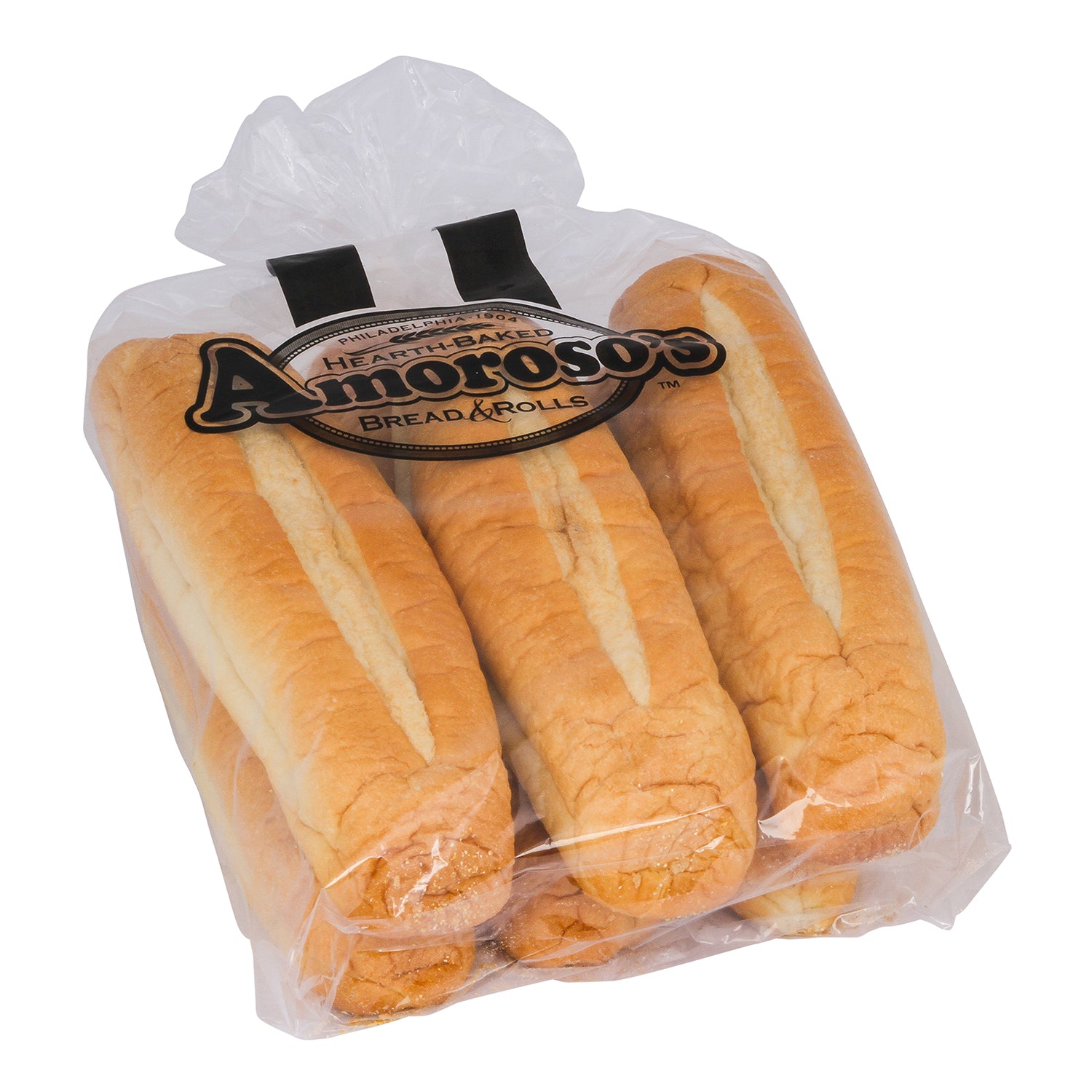 Amoroso's Baking Company In Roll Sliced 6 Count Packs - 10 Per Case.