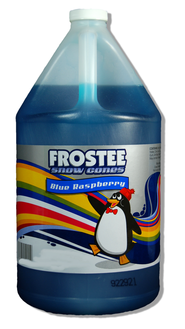 Frostee Snow Cone Syrup Blue Raspberry 1 Gallon - 4 Per Case.