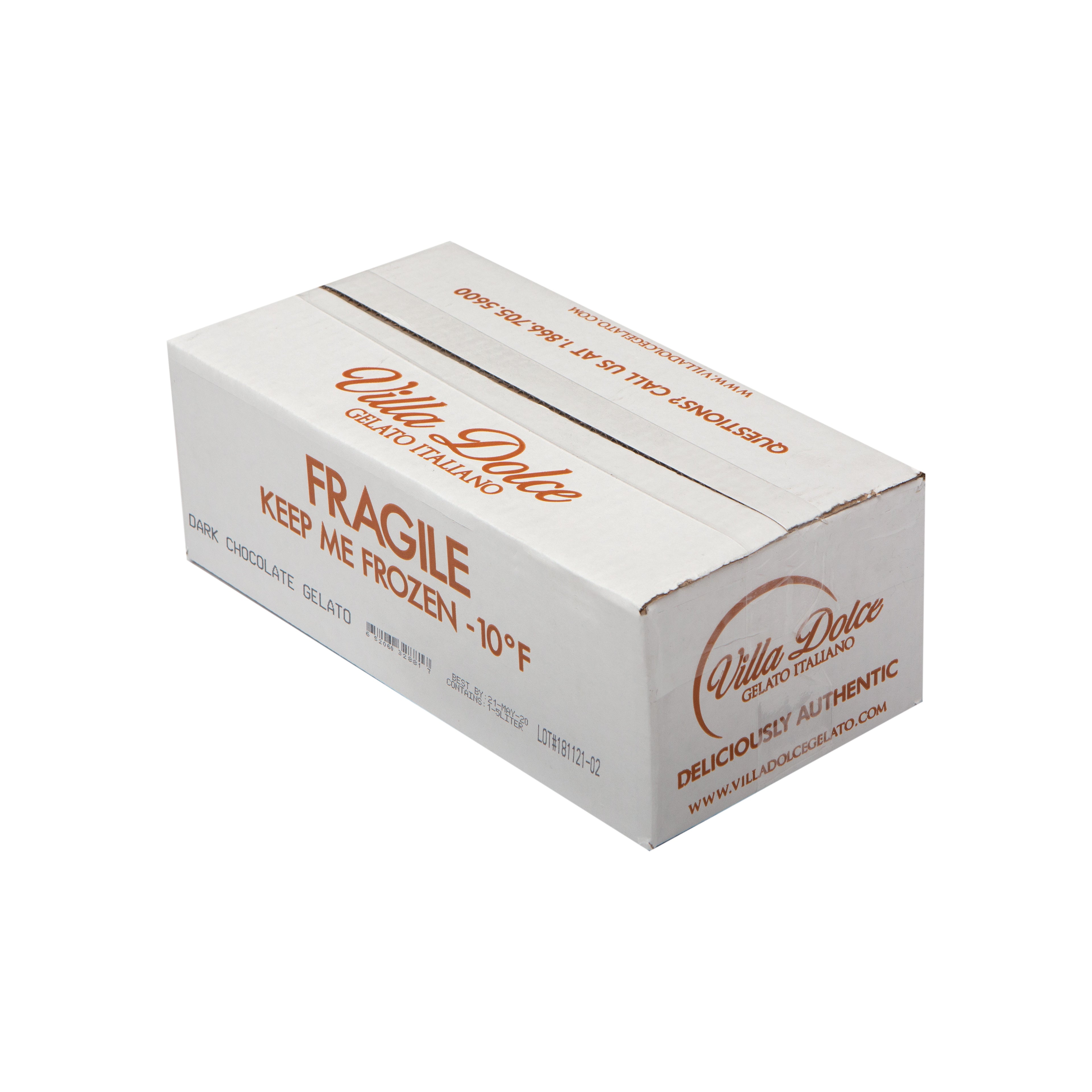 Villa Dolce Belgian Dark Chocolate Gelato 5 Liter - 1 Per Case.
