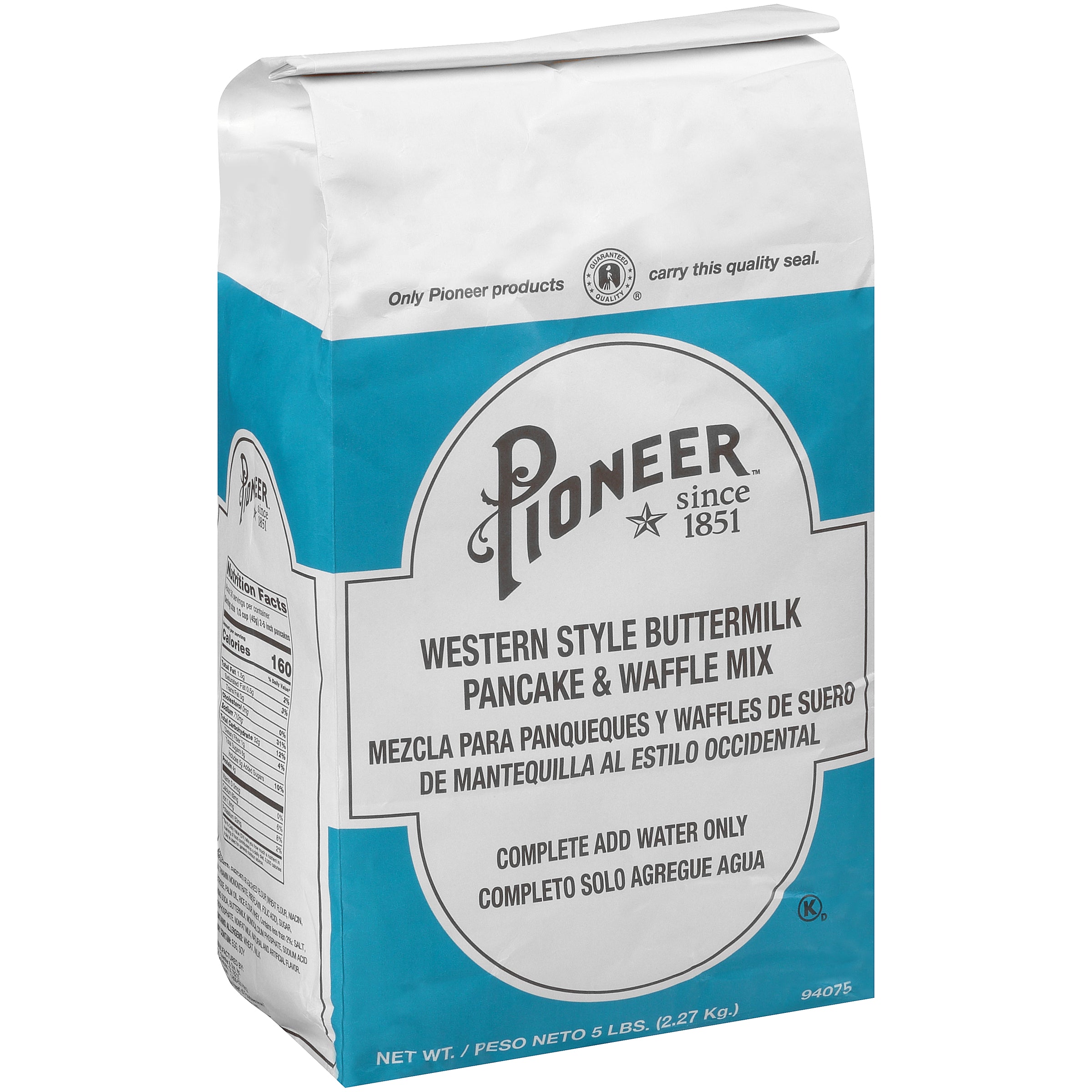 Pioneer Western Style Buttermilk Pancake & Waffle Mix 5 Pound Each - 6 Per Case.