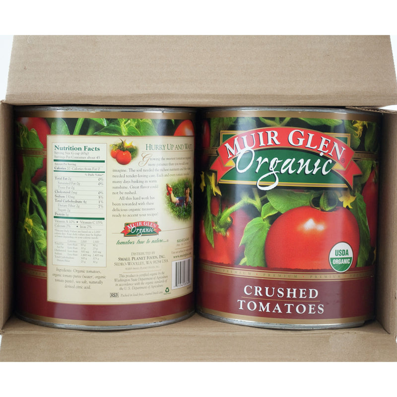 Muir Glen™ Organic Canned Vegetables Bulkcrushed Tomatoes 104 Ounce Size - 6 Per Case.