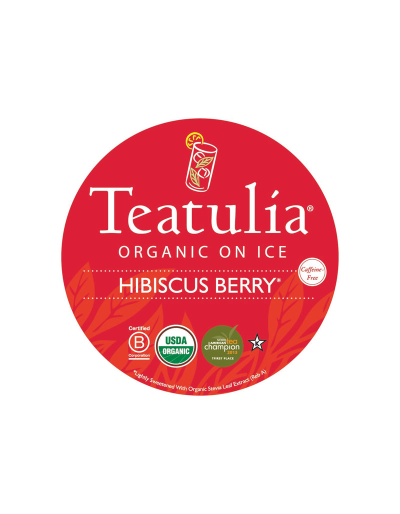 Teatulia Organic Teas Hibiscus Berry Iced Tea 24 Count Packs - 1 Per Case.