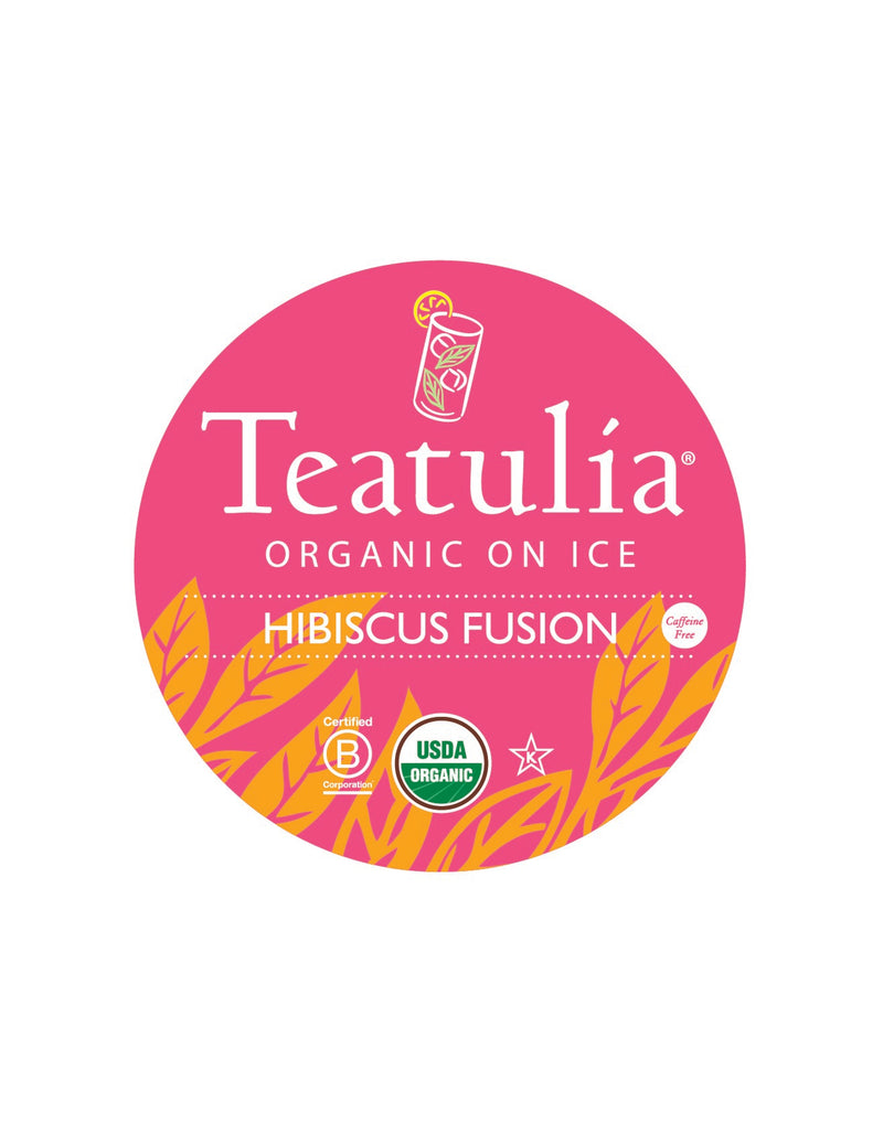 Teatulia Organic Teas Hibiscus Fusion Iced Tea 24 Count Packs - 1 Per Case.