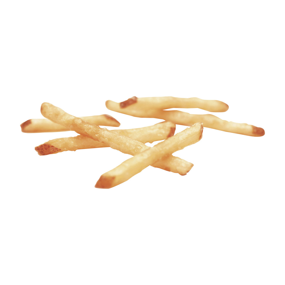 Simplot Megacrunch 6" Battered Julienne Cut Fries Skin On 4.5 Pound Each - 6 Per Case.