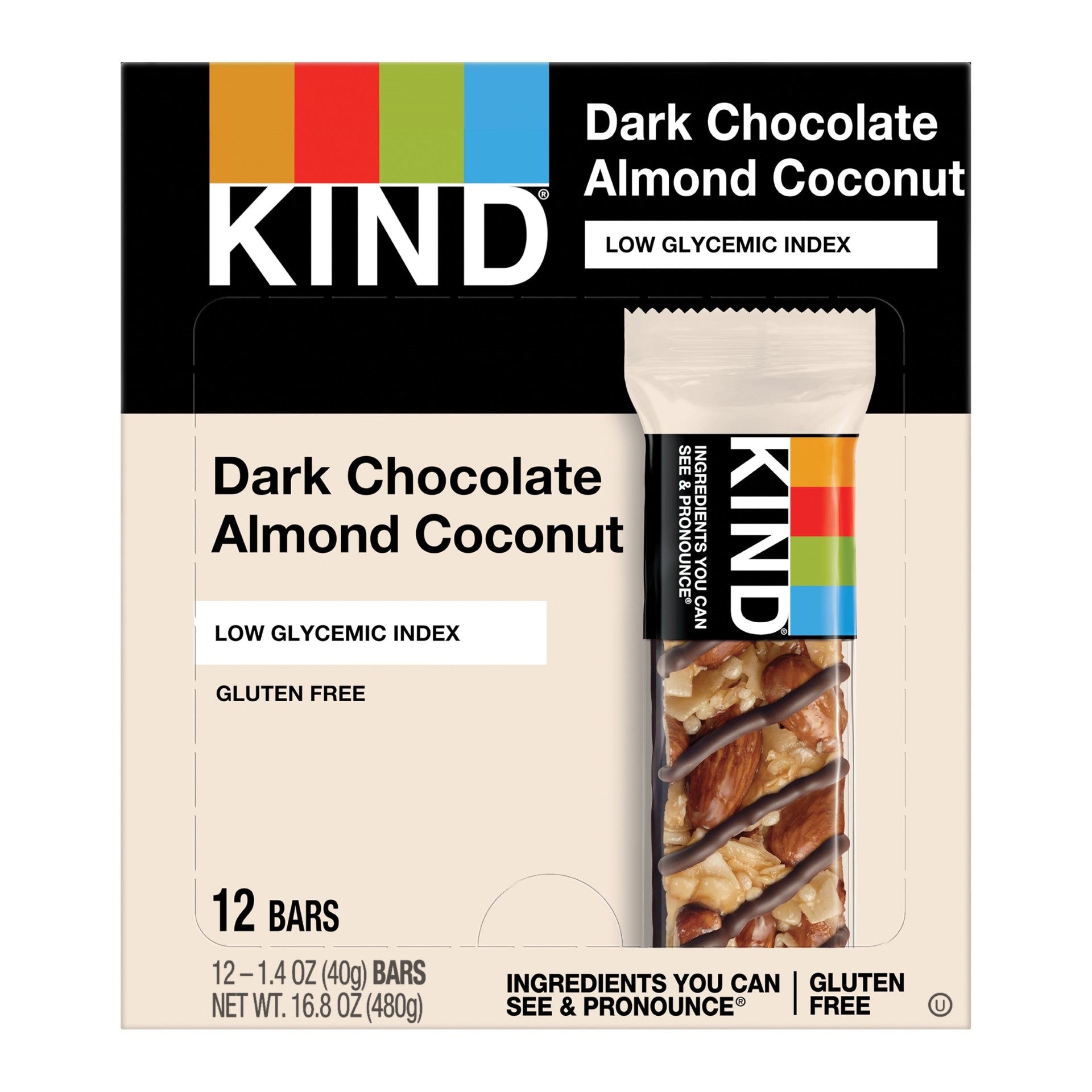 Kind Snacks Dark Chocolate Almond & Coconutbar 1.4 Ounce Size - 72 Per Case.
