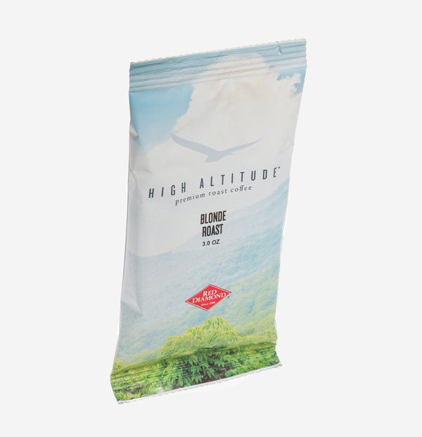 High Altitude Blonde Roast Coffee 3 Ounce Size - 42 Per Case.