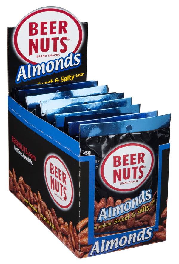 Beer Nuts Mid Almond 2 Ounce Size - 48 Per Case.