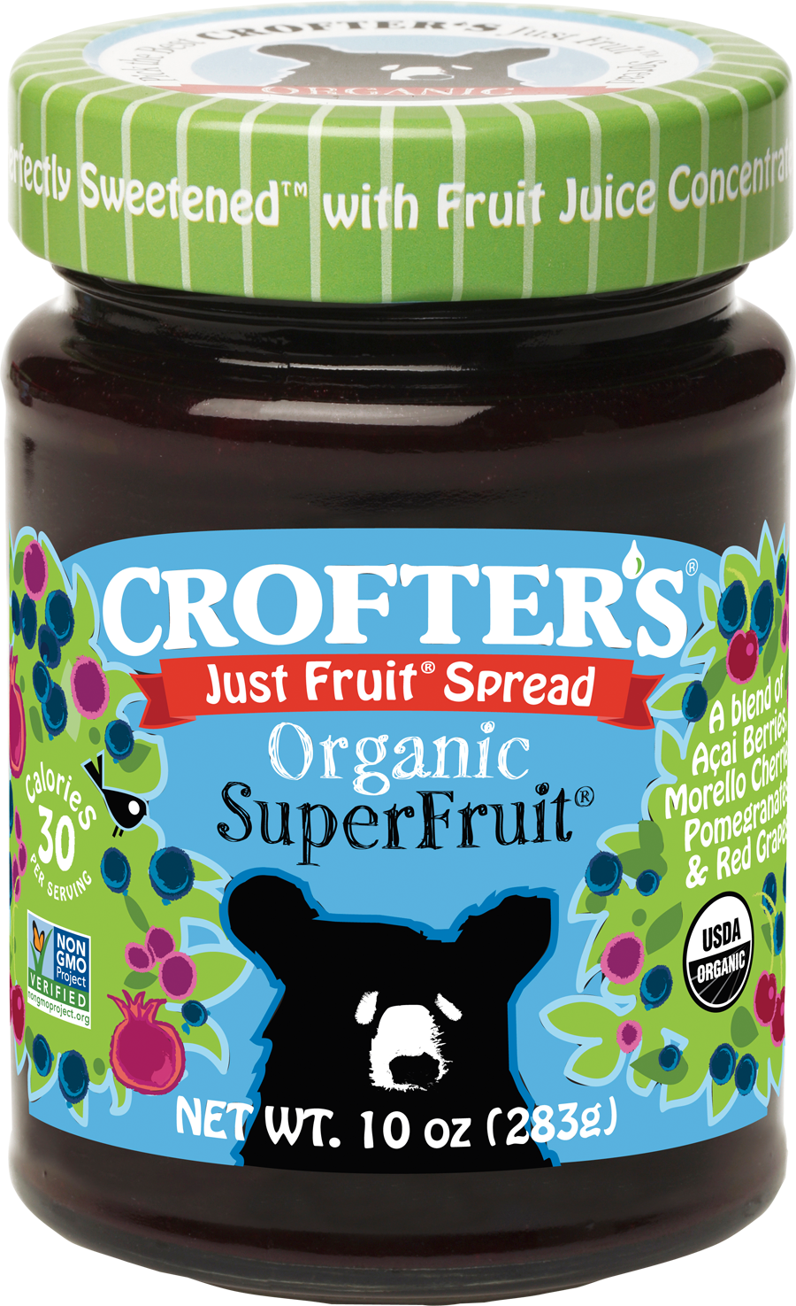 Crofters Organic Spread Fruit Superfruit 10 Ounce Size - 6 Per Case.