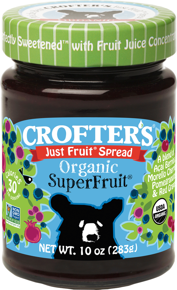 Crofters Organic Spread Fruit Superfruit 10 Ounce Size - 6 Per Case.
