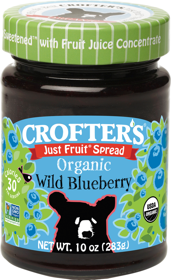 Crofters Organic Spread Fruit Blueberry 10 Ounce Size - 6 Per Case.