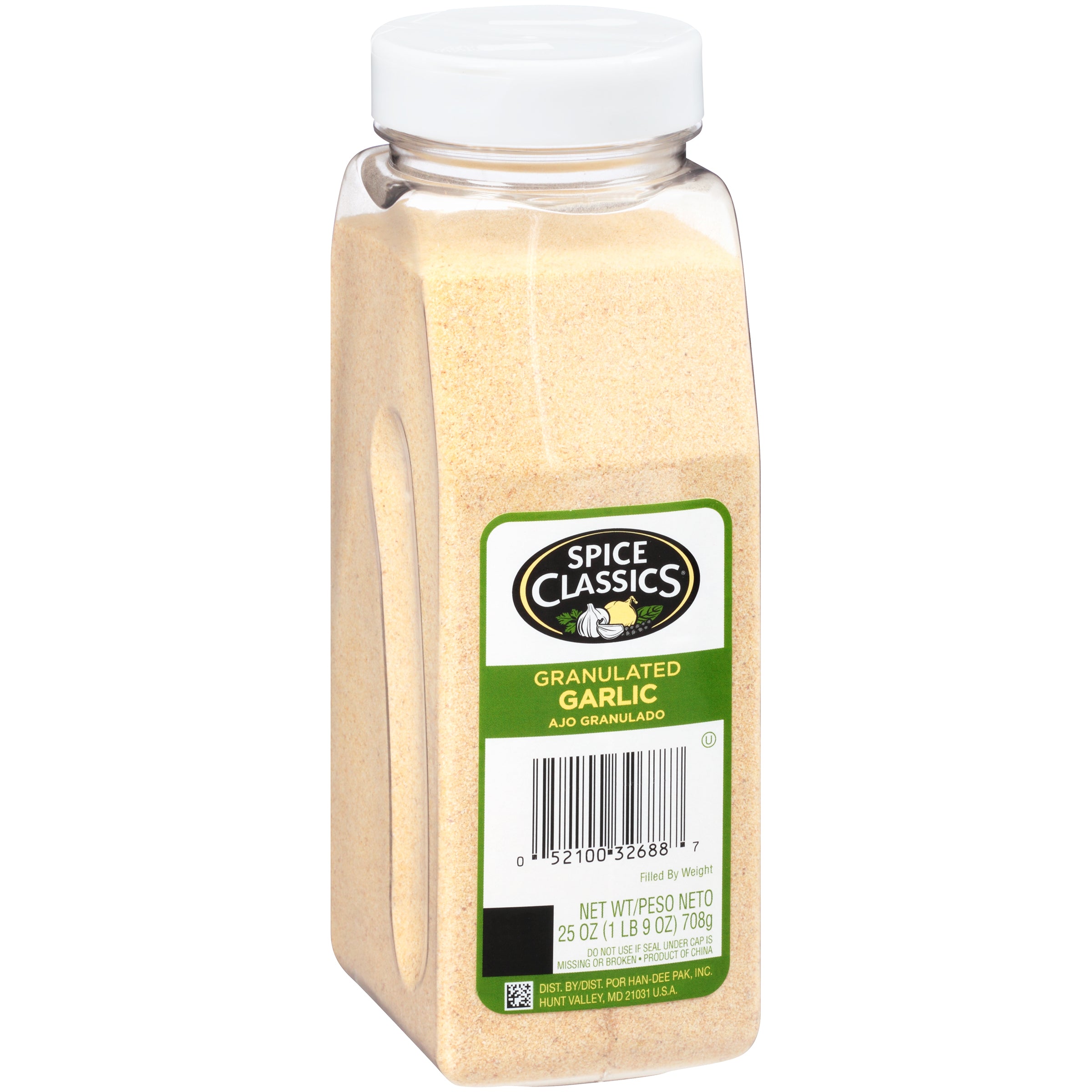 Spice Classics Granulated Garlic 25 Ounce Size - 6 Per Case.
