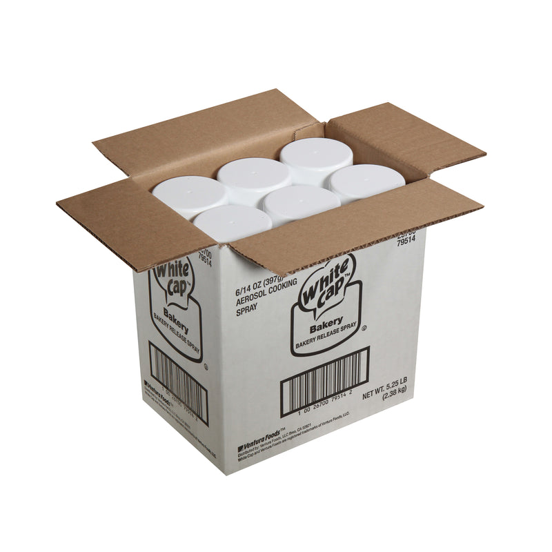 Baking Release White Cap Aerosol 14 Ounce Size - 6 Per Case.