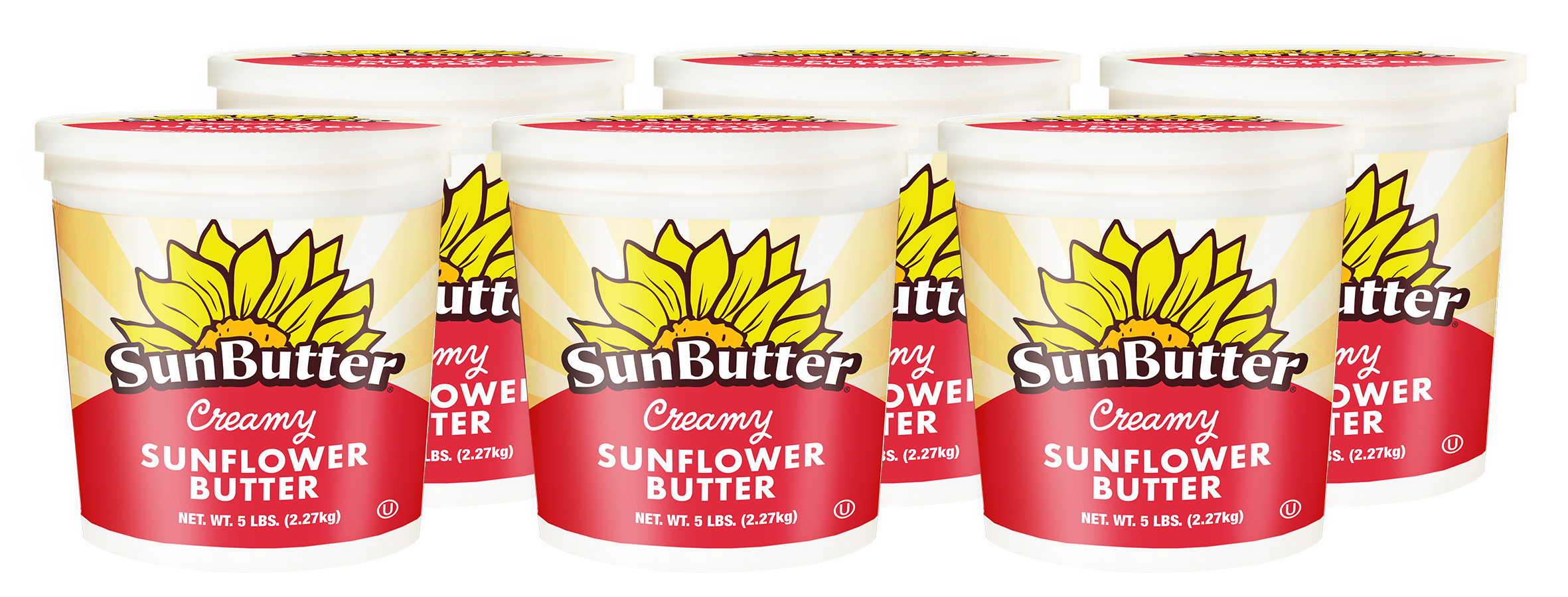Sunbutter Creamy Tubs 5 Pound Each - 6 Per Case.