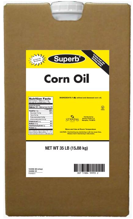 Superb Corn Oil 35 Pound Each - 1 Per Case.