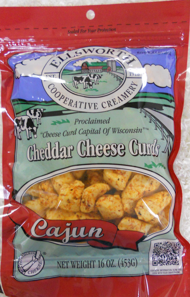 Ellsworth Cajun Cheddar Cheese Curd 16 Ounce Size - 8 Per Case.