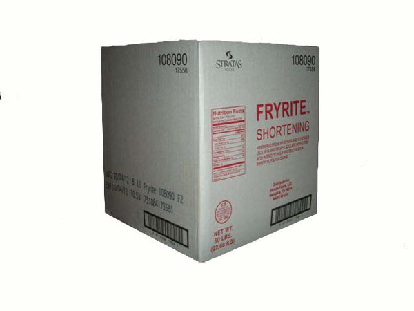 Fryrite Animal Vegetable Frying Shortening, 50 Pound- 1 Per Case.