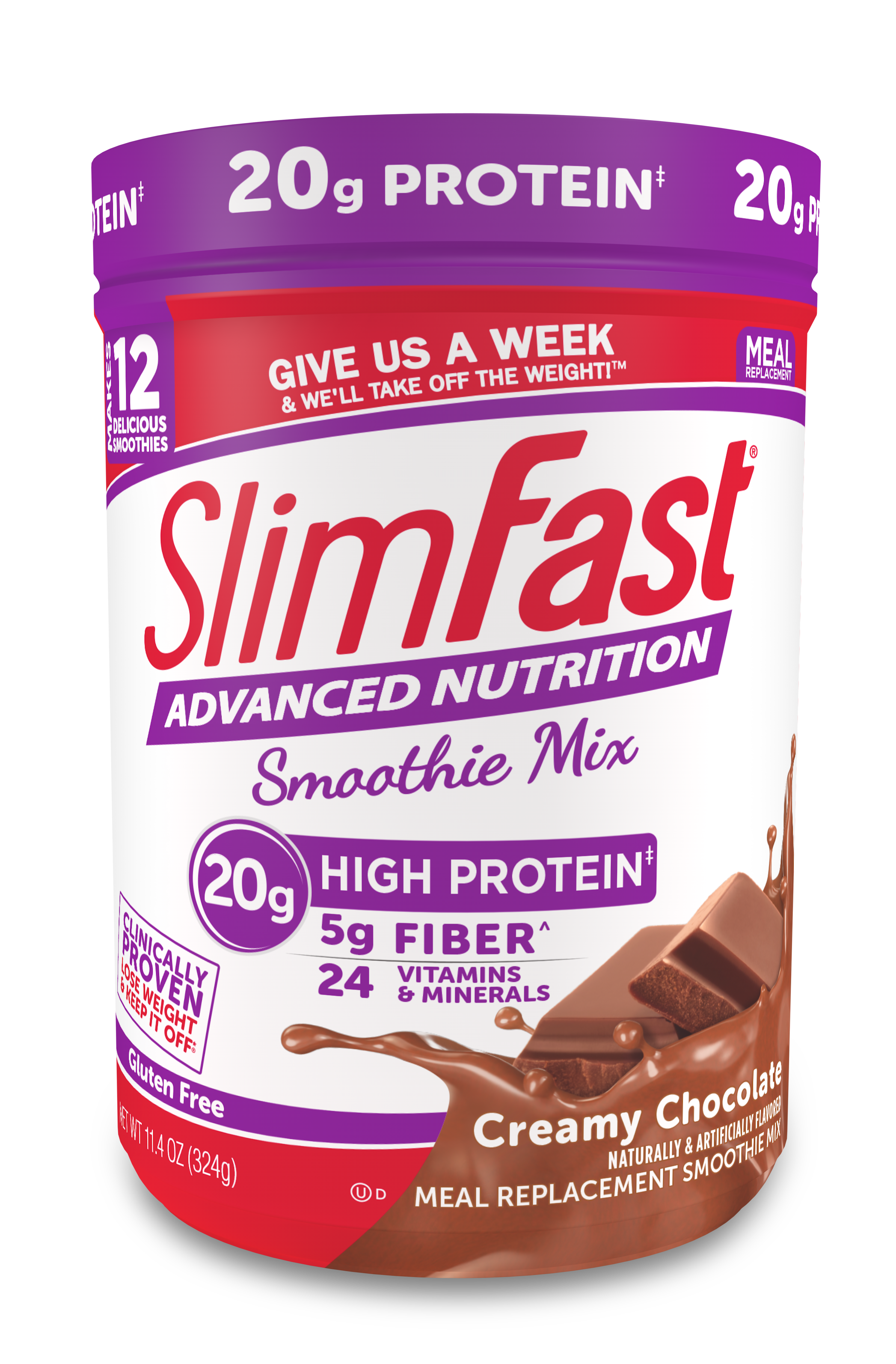 Slimfast Advanced Smoothie Milk Chocolate 11.4 Ounce Size - 2 Per Case.