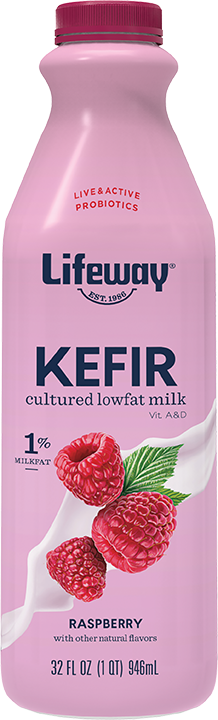 Raspberry Low Fat Kefir 32 Fluid Ounce - 6 Per Case.