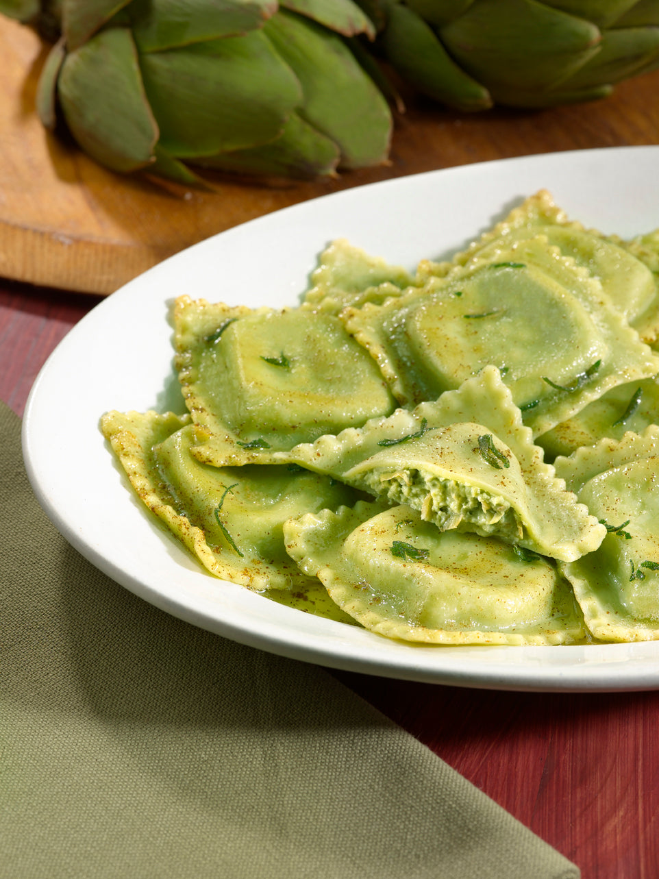 Seviroli Foods Pasta Square Artichoke Ravioli 2.75 Pound Each - 2 Per Case.
