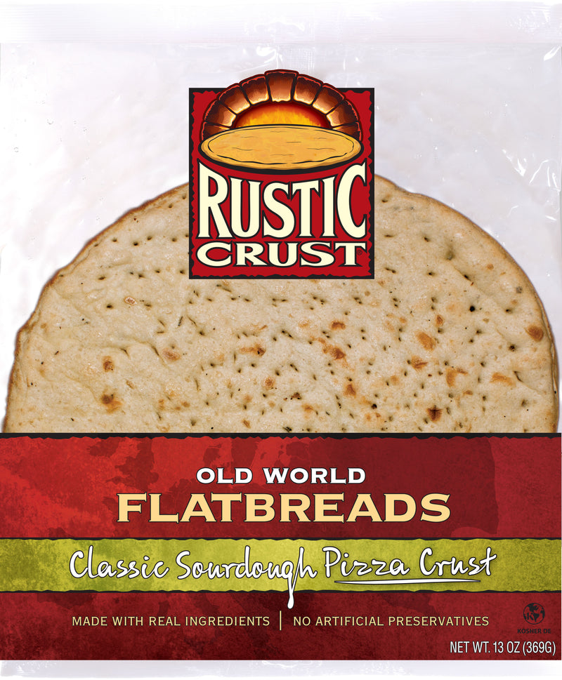 Rustic Crust Classic Sour Dough Pizza Crust 12 Inch 13 Ounce Size - 8 Per Case.