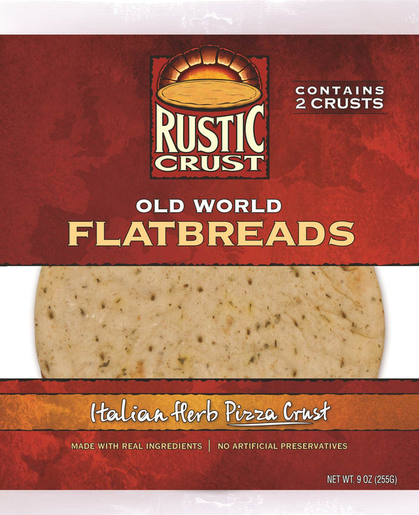 Rustic Crust Pizza Crust Italian Herbs 2 Pack 7 Inch 1 Each - 12 Per Case.