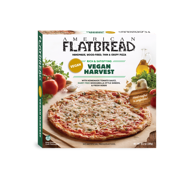 American Flatbreads Pizza Vegan Harvest 10 Inch Size - 6 Per Case.