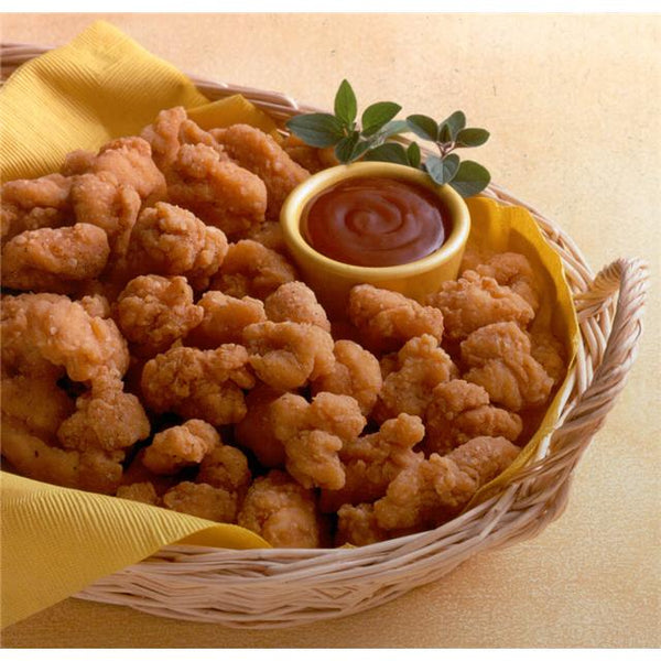 Chicken Fully Cooked Popcorn Chicken All Breast Fritter 5 Pound Each - 2 Per Case.
