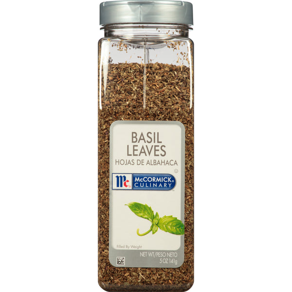 Mccormick Culinary Basil Leaves 5 Ounce Size - 6 Per Case.