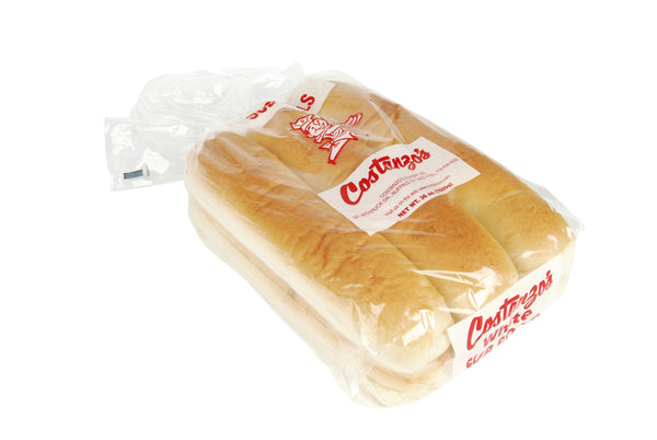 Costanzo's Bakery 2" White Unsliced Submarine Roll 176 Grams Each - 36 Per Case.