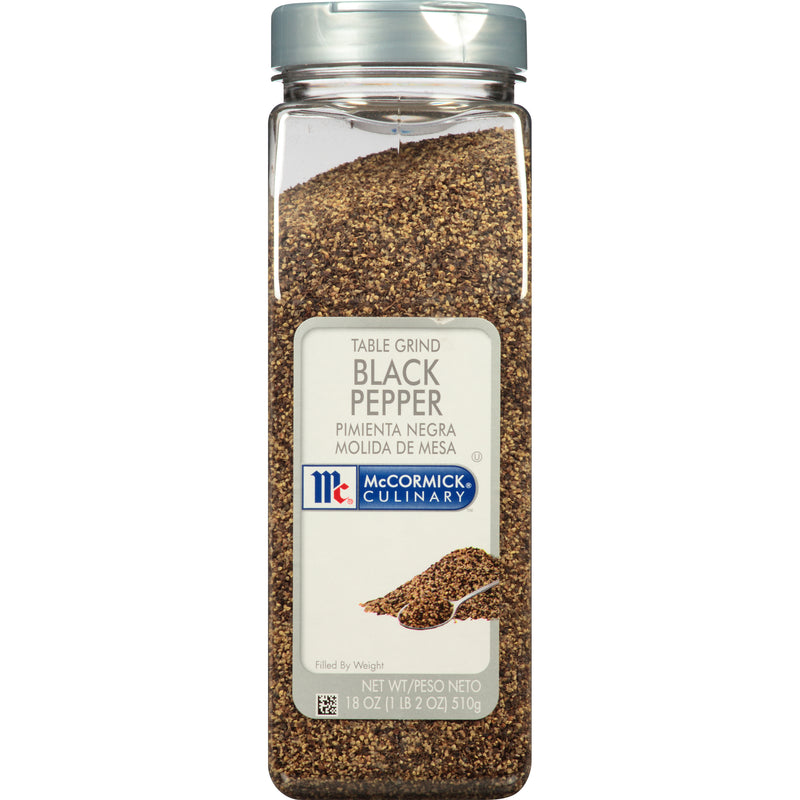 Mccormick Culinary Table Grind Black Pepper 18 Ounce Size - 6 Per Case.