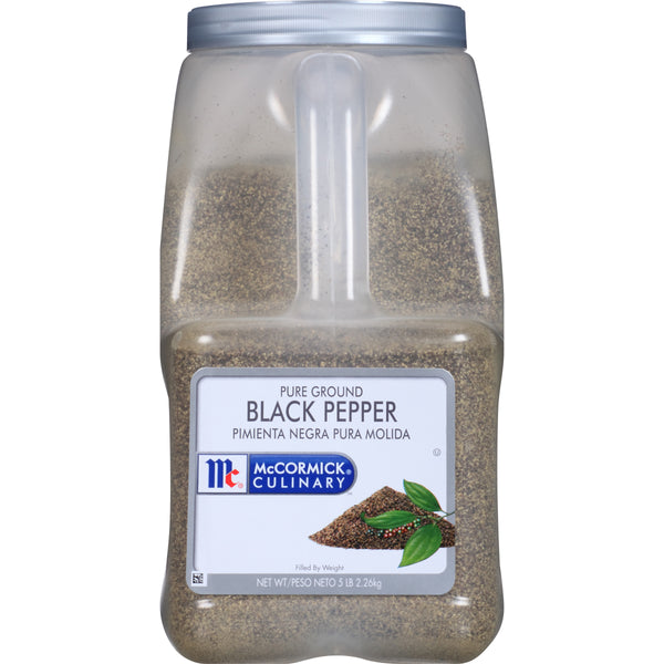 Mccormick Culinary Pure Ground Black Pepper 5 Pound Each - 3 Per Case.