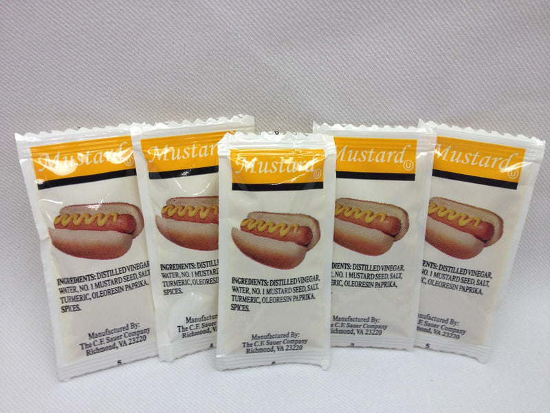 Mustard 5.5 Grams Each - 500 Per Case.