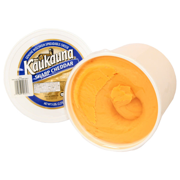 Kaukauna Cheese Sharp Cheddar Pail 5 Pound Each - 2 Per Case.