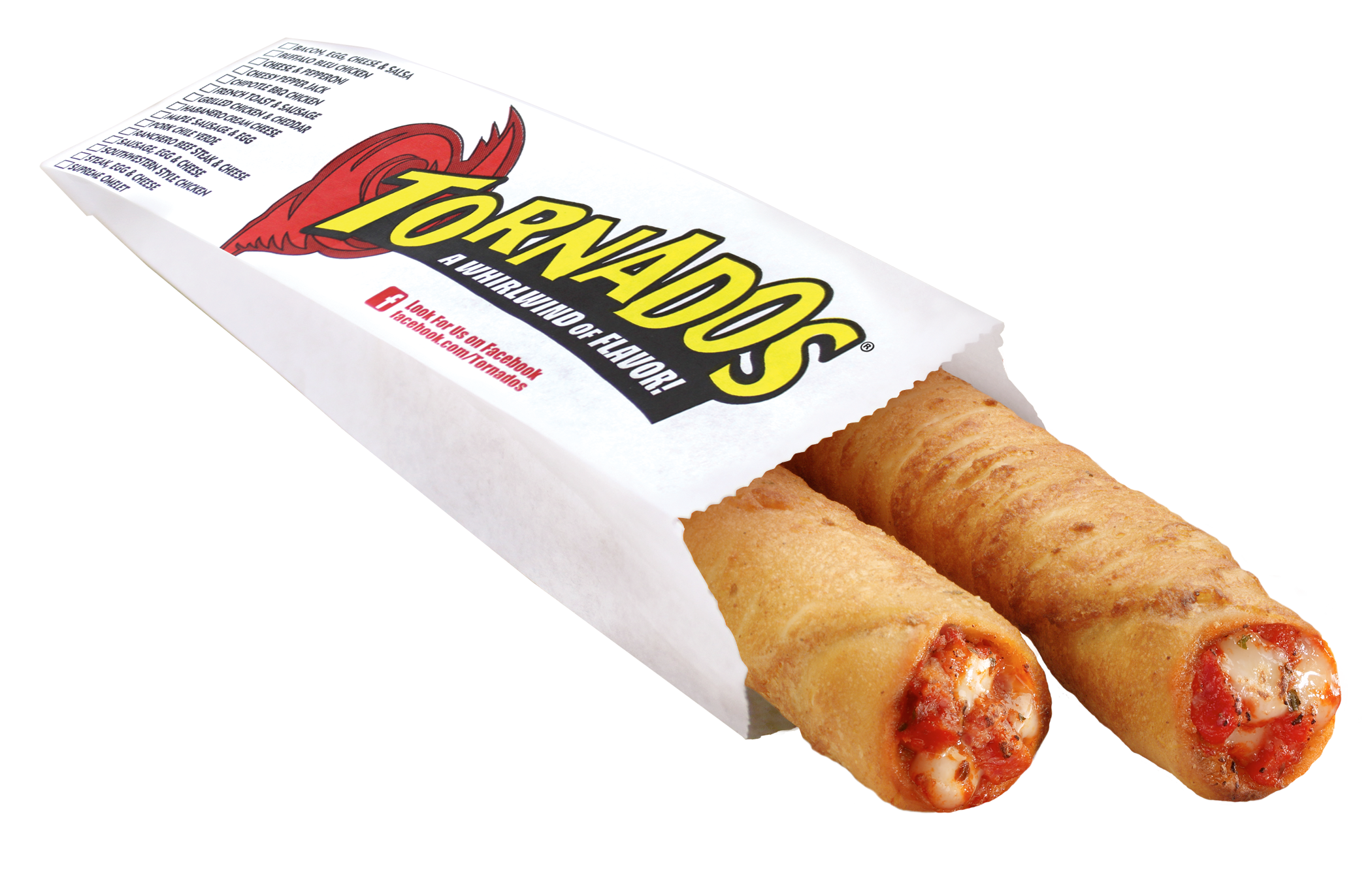 Tornados Pepperoni And Cheese 3 Ounce Size - 24 Per Case.