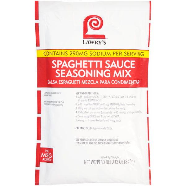 Lawry's Spaghetti Sauce 12 Ounce Size - 6 Per Case.