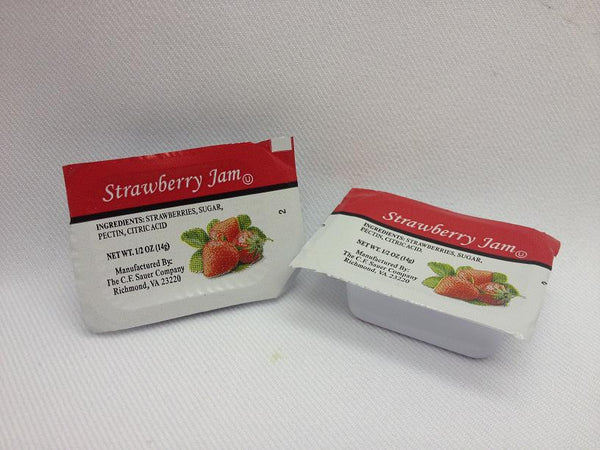 Jam Strawberry 0.5 Ounce Size - 200 Per Case.
