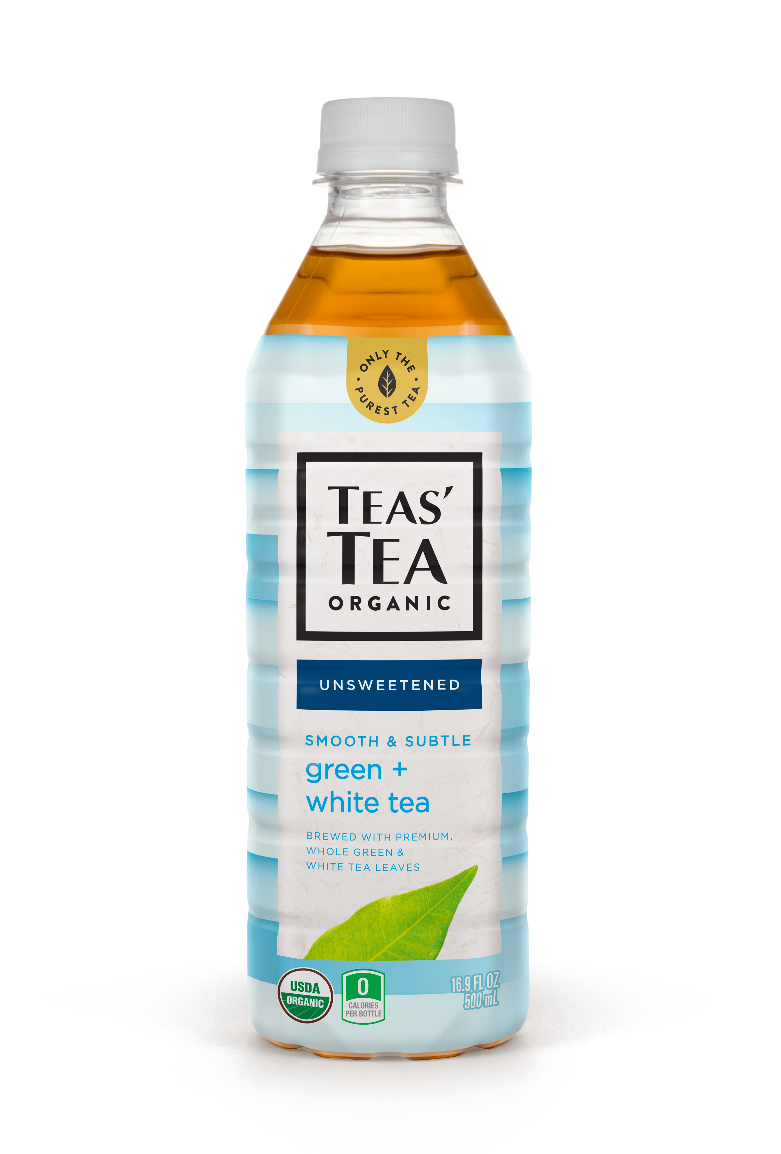 Teas' Tea Tea Unsweetened Green White 16.9 Fluid Ounce - 12 Per Case.