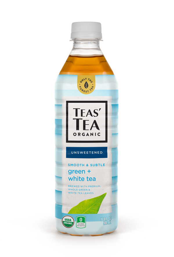 Teas' Tea Tea Unsweetened Green White 16.9 Fluid Ounce - 12 Per Case.