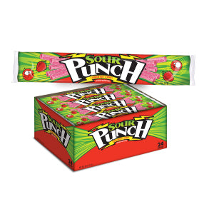 Sour Punch Straws Strawberry Tray 2 Ounce Size - 288 Per Case.