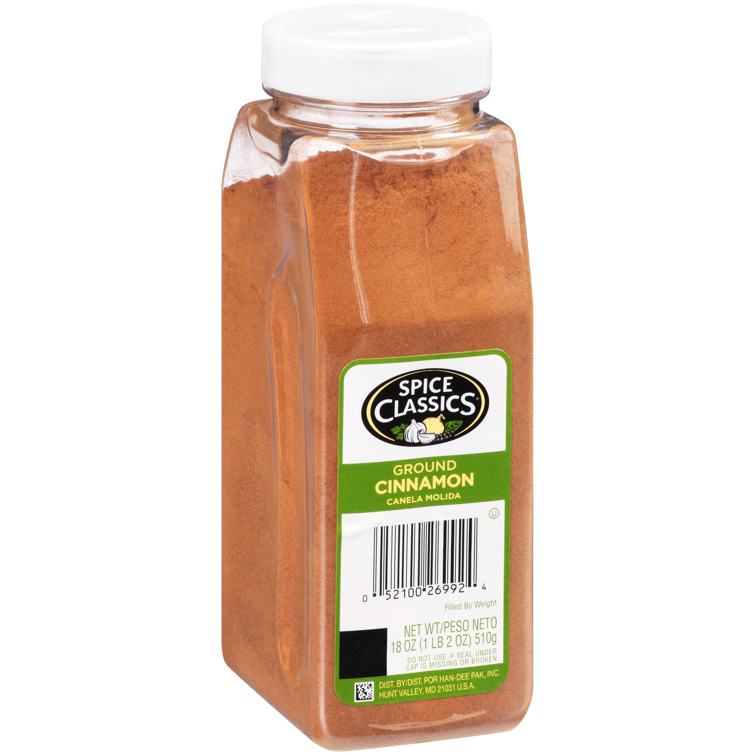 Spice Classics Ground Cinnamon 18 Ounce Size - 6 Per Case.