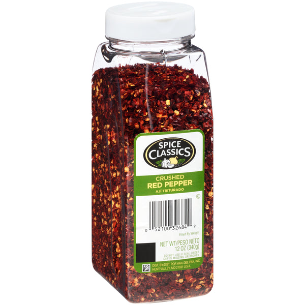 Spice Classics Crushed Red Pepper 12 Ounce Size - 6 Per Case.