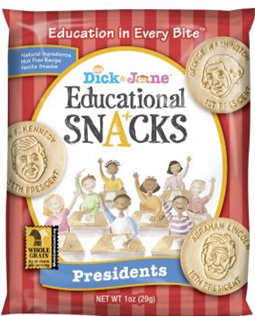 Dick And Jane Educational Snack President 1 Ounce Size - 120 Per Case.