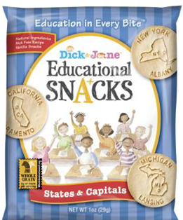 Dick And Jane Educational Snack States & Capitals 1 Ounce Size - 120 Per Case.