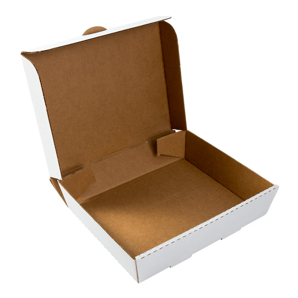 Corrugated Catering Box Half Pan White3" 8" 3" 50 Each - 1 Per Case.