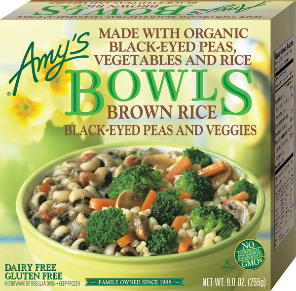 Brown Rice Black Eyed Peas & Veggies Bowl 9 Ounce Size - 12 Per Case.