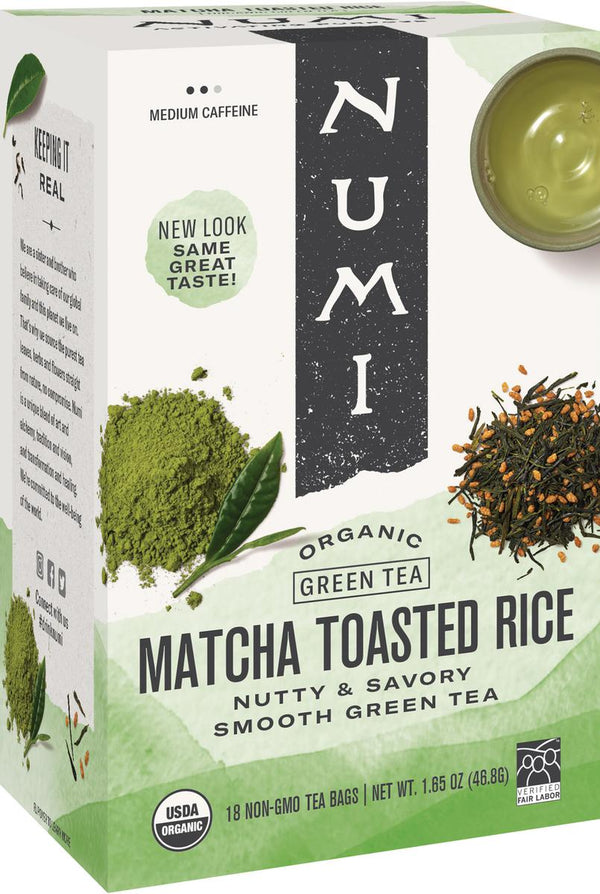 Numi Matcha Toasted Rice Green Tea 18 Each - 6 Per Case.