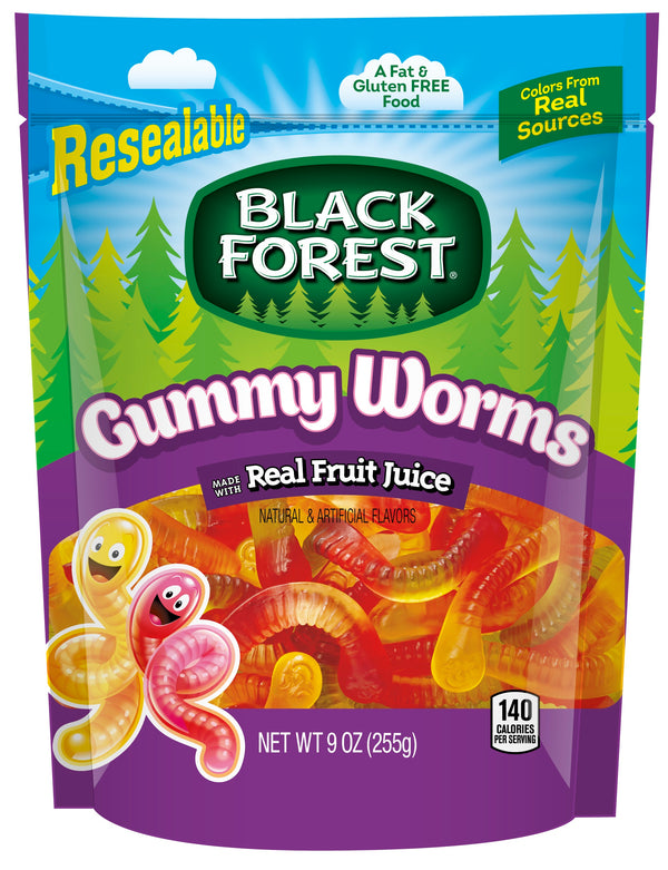 Black Forest Gummy Worms Z 9 Ounce Size - 6 Per Case.