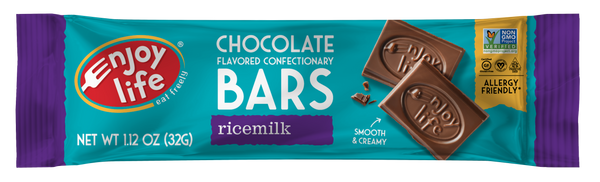 Enjoy Life Ricemilk Chocolate Bars Bars 1.12 Ounce Size - 24 Per Case.