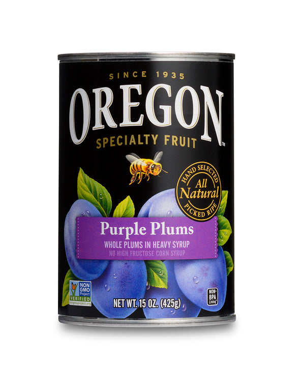 Oregon Fruit Products Purple Plum 15 Ounce Size - 8 Per Case.