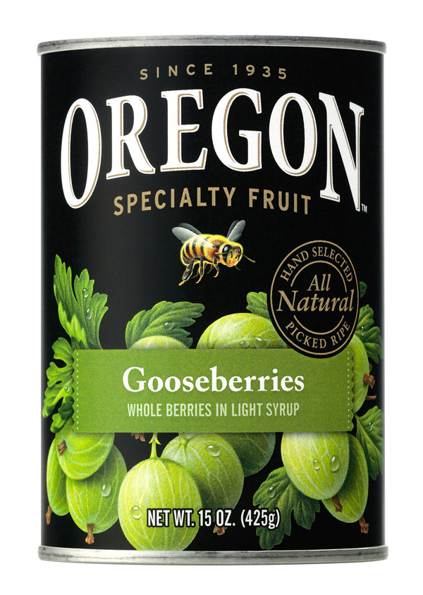 Oregon Fruit Products Gooseberries 15 Ounce Size - 8 Per Case.